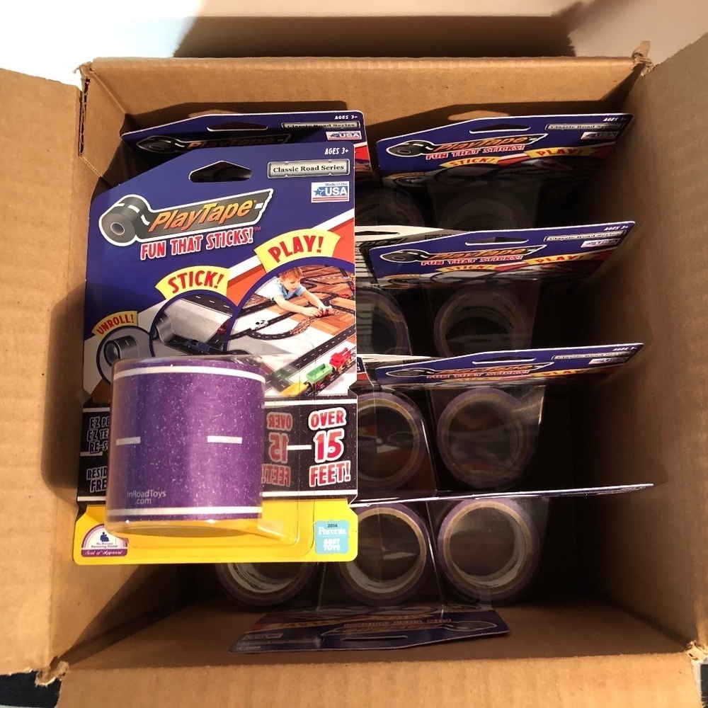 FULL CASE LOT!(12) InRoad Play Tape Purple Road 2" x 15 feet ea. For Hot Wheels